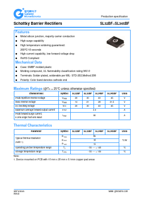 SL345BF Datasheet PDF Galaxy Semi-Conductor