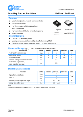 D8PS100L Datasheet PDF Galaxy Semi-Conductor