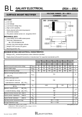 ER3A Datasheet PDF Galaxy Semi-Conductor