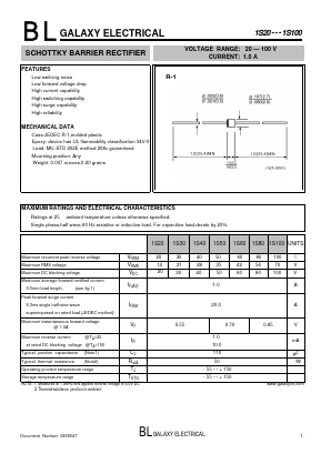 1S100 Datasheet PDF Galaxy Semi-Conductor