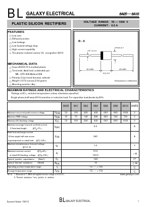 6A1 Datasheet PDF Galaxy Semi-Conductor