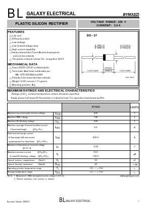 BYM32Z Datasheet PDF Galaxy Semi-Conductor
