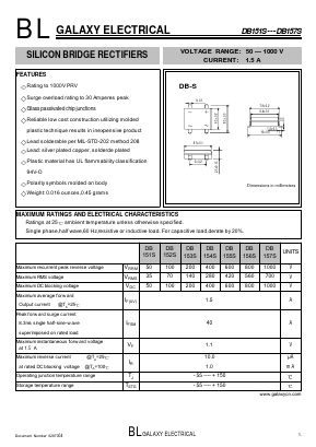 DB153S Datasheet PDF Galaxy Semi-Conductor