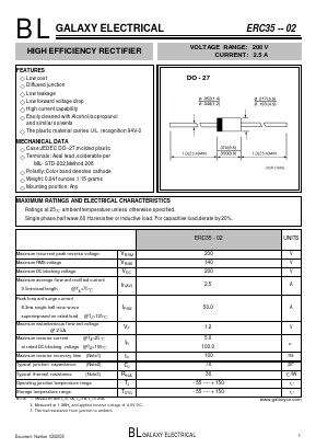 ERC35-02 Datasheet PDF Galaxy Semi-Conductor