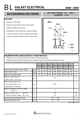 BR36 Datasheet PDF Galaxy Semi-Conductor