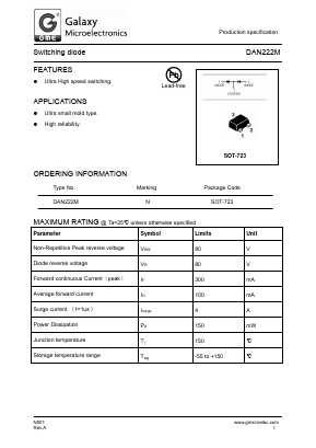 DAN222M Datasheet PDF Galaxy Semi-Conductor