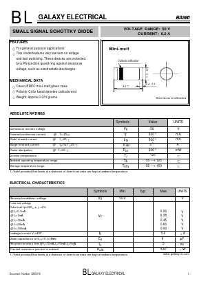 BAS86 Datasheet PDF Galaxy Semi-Conductor