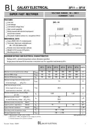 SF13 Datasheet PDF Galaxy Semi-Conductor