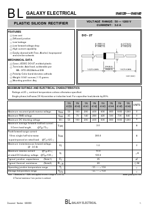 1N4140 Datasheet PDF Galaxy Semi-Conductor