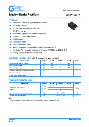 SL32A Datasheet PDF Galaxy Semi-Conductor