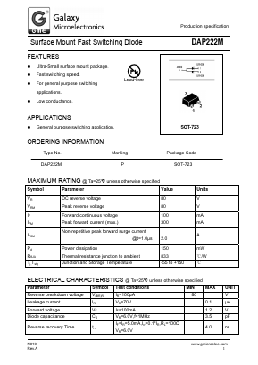 DAP222M Datasheet PDF Galaxy Semi-Conductor