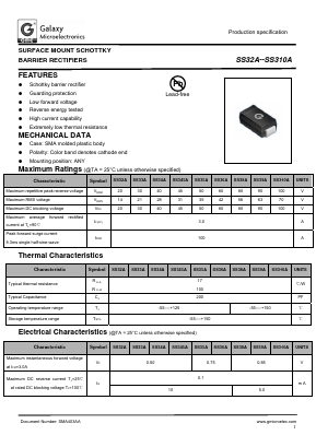 SS345A Datasheet PDF Galaxy Semi-Conductor