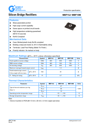 MBF10J Datasheet PDF Galaxy Semi-Conductor