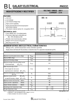 RN2ZZ Datasheet PDF Galaxy Semi-Conductor