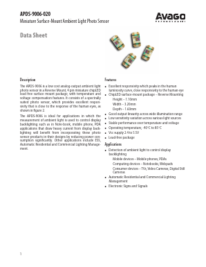 APDS-9006-020 Datasheet PDF Broadcom Corporation