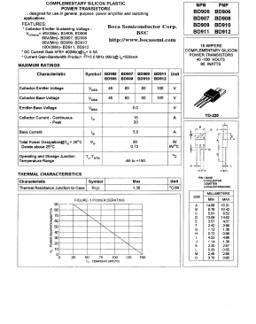 BD906 Datasheet PDF Boca Semiconductor
