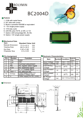 BC2004D Datasheet PDF BOLYMIN Inc