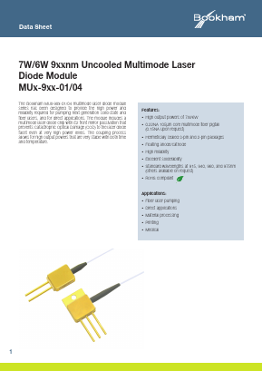 MU7-915-01 Datasheet PDF Bookham, Inc.