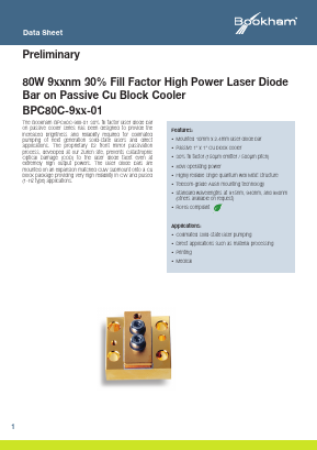 BPC80C-980-01 Datasheet PDF Bookham, Inc.