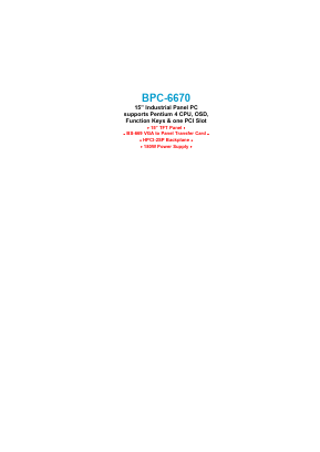 BPC-6670 Datasheet PDF BOSER Technology Co., Ltd