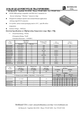 40ST8050C_ Datasheet PDF Bothhand USA, LP.