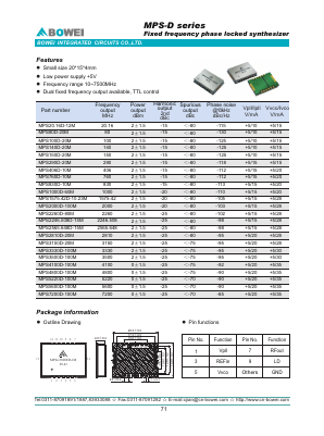 MPS-D Datasheet PDF BOWEI Integrated Circuits CO.,LTD.