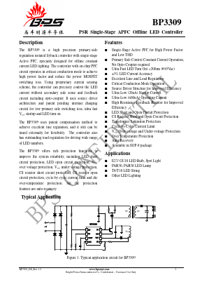 BP3309 Datasheet PDF Bright Power Semiconductor