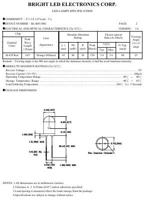 BL-B4134M Datasheet PDF BRIGHT LED ELECTRONICS CORP