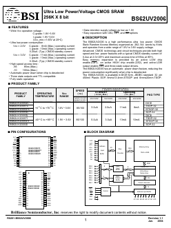 BS62UV2006TCP10 Datasheet PDF Brilliance Semiconductor