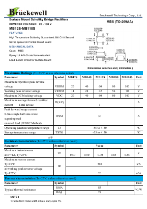 MB16S Datasheet PDF Bruckewell Technology LTD