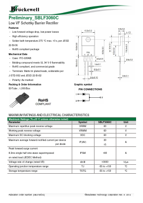SBLF3060C Datasheet PDF Bruckewell Technology LTD
