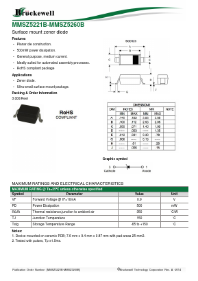 MMSZ5242B Datasheet PDF Bruckewell Technology LTD