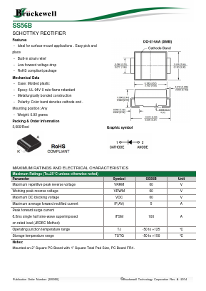 SS56B Datasheet PDF Bruckewell Technology LTD
