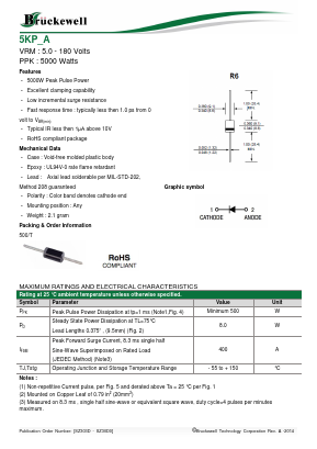 5KP17 Datasheet PDF Bruckewell Technology LTD