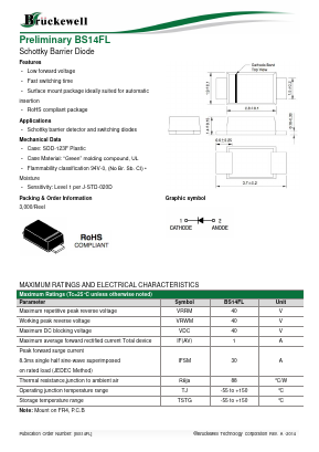 BS14FL Datasheet PDF Bruckewell Technology LTD