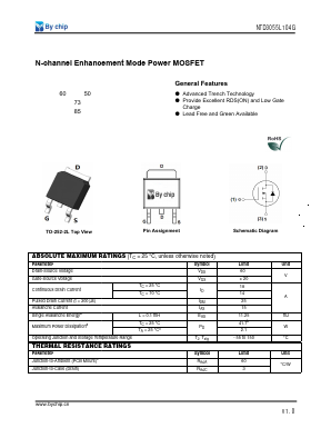 NTD3055L104G Datasheet PDF BYCHIP ELECTRONICS CO., LIMITED