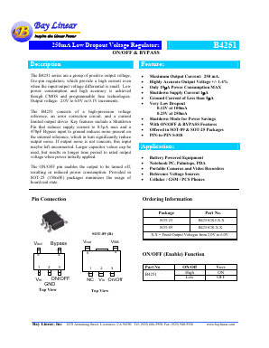 B4251CR-2.5 Datasheet PDF Bay Linear