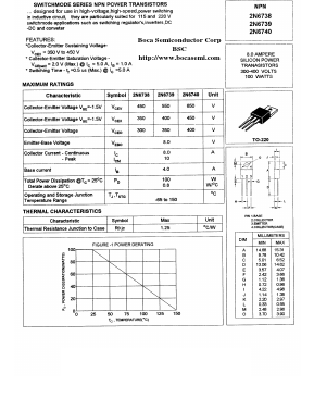 2N6739 Datasheet PDF Boca Semiconductor