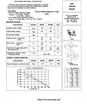 2N3442 Datasheet PDF Boca Semiconductor