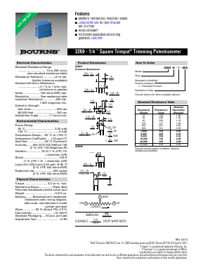 3260H-1-102Q Datasheet PDF Bourns, Inc