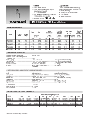MF-RX110 Datasheet PDF Bourns, Inc