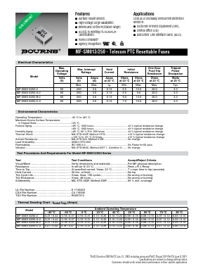 MF-R013/250-A Datasheet PDF Bourns, Inc