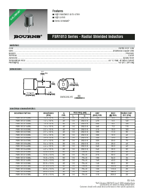 FSR1013-332KL Datasheet PDF Bourns, Inc