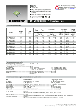 MF-MSMD160-2 Datasheet PDF Bourns, Inc