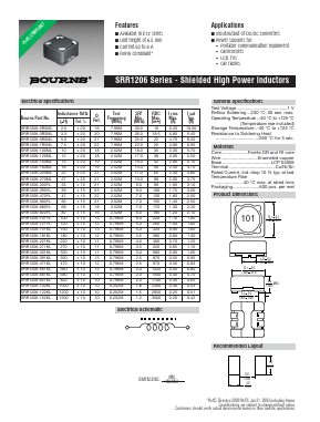 SRR1206-120ML Datasheet PDF Bourns, Inc
