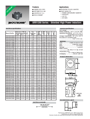 SRR1208-100ML Datasheet PDF Bourns, Inc