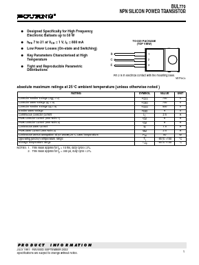 BUL770 Datasheet PDF Bourns, Inc