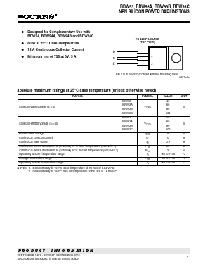 BDW93C Datasheet PDF Bourns, Inc