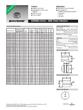 SDR0604-1R2ML Datasheet PDF Bourns, Inc