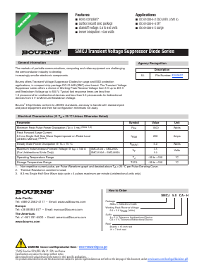 SMCJ200CA-H Datasheet PDF Bourns, Inc